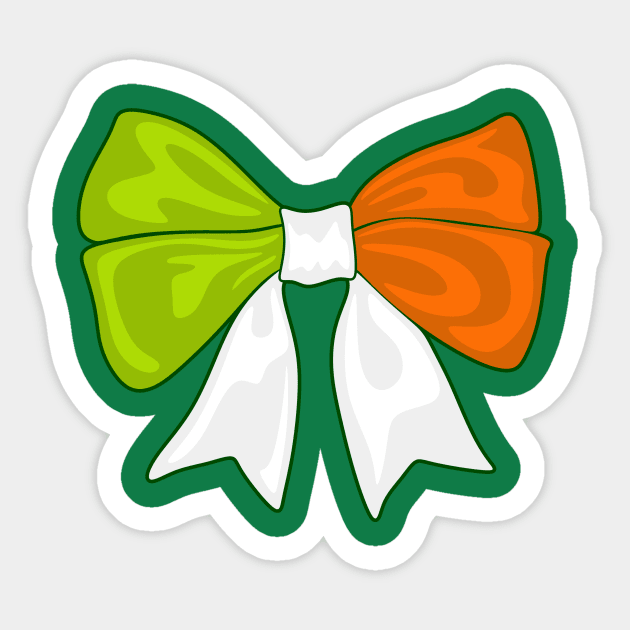 Paddys Day Irish Flag Bow Sticker by Xeire